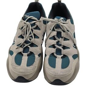Nike Walking Shoes Mens Size 12 Beige Teal Suede Low Top Sneakers FJ9532-110